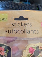 Crafter’s Square Flower Bird Themed 3-D Motion Stickers 9 Pieces New