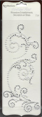 Swirls Flourish Bling Clear Gems Pearls Boutique Fleur Recollections Stickers