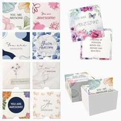 40 You Are Awesome Mini Floral Appreciation Encourage Cards w/Inspirational msg