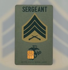 USMC SERGEANT UNITED STATES MARINE CORP CREDIT DEBIT CARD SKIN STICKER 1PC