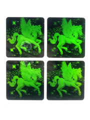 VTG Polaroid 3-D 90’s Hologram Stickers – Pegasus – Horse (4 ) 1.75 x 1.75″ EA