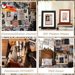 Draupnir 200Pcs Vintage Junk Journal Supplies,Scrapbook Supplies Scrapbooking Pa