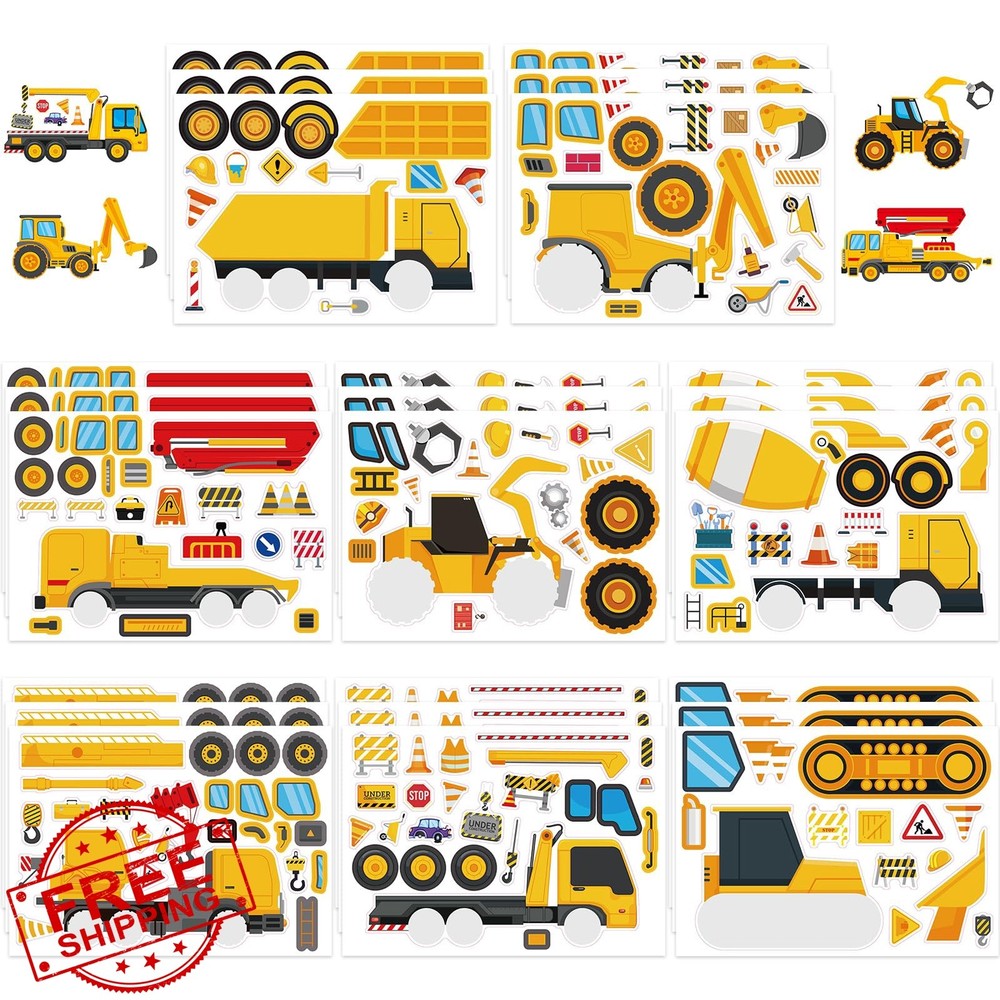 Auzesto Construction Vehicle Stickers