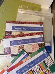 Large Scrapbooking Paper & Craft Supplies Lot – Cardstock, Glitter Sheets, Album