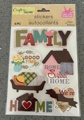 Crafters Square Pop Up «Family» Stickers New 6 – 9 Piece Accents Sealed Package