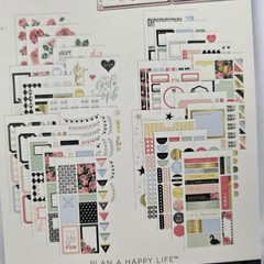 Lot of 4 HAPPY PLANNER Stickers, Neutral Pastel Pink Themes, almost 3000 pieces