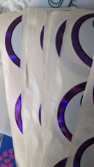 Vintage Stickers Yin Yang Symbol Prism Red Purple Silver POGS Slammers Lot Of 9