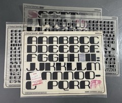 C-THRU Graphics 1976 Rub-On Dry Transfer Letters Signet Vintage 4 Sheets