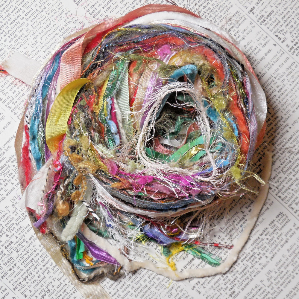 Fiber Sample Pack 50 Yards Journal Scrapbook Slow Stitch Gift Wrap Weave