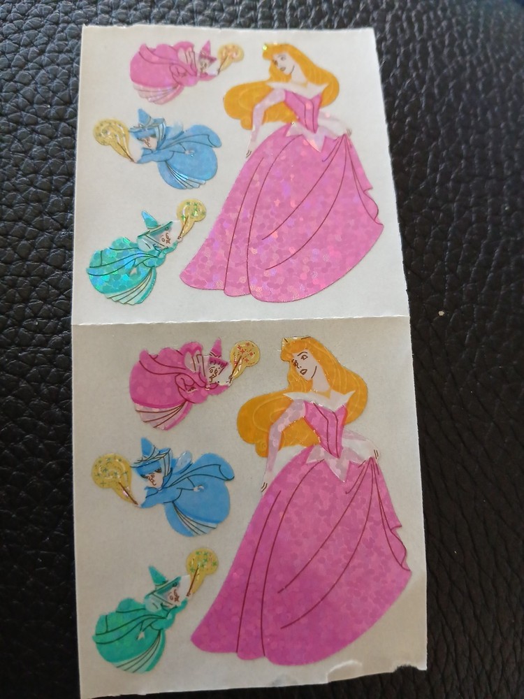 NEW 2 Mods Sandylion Vintage Stickers Disney Aurora Sleeping Beauty Prismatic