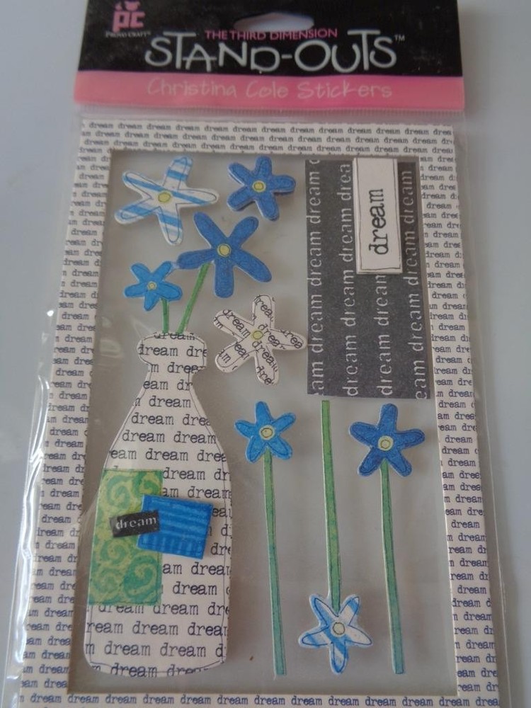 Provo Craft Stand-Outs Christina Cole Dream Vase Scrapbooking Paper Crafts = M