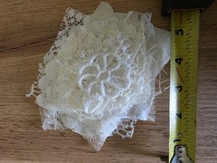 Fabric White Neutral Lace Trim Doily Slow Stitch Junk Journal 20pcs Hand cut