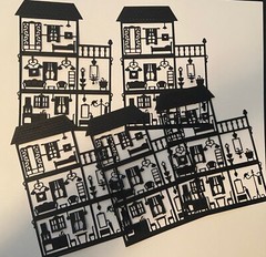 5 DOLLHOUSE cardstock paper die cut embellishments scrapbook / card making