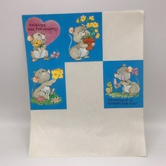 Vintage Animal Stickers Dogs Mice Lot 2 Partial Sheets Scrapbooking Hallmark AGC