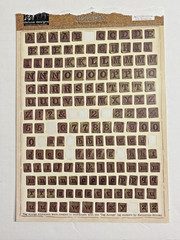 Vintage Scrapbook Alphabet LOT – 9 Sets of Square Shaped Letters/Numbers