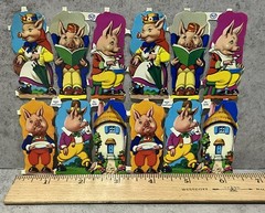 Set Of 12 Merrimack Die Cut Diecut Vintage 1970s Anamorphic Pigs