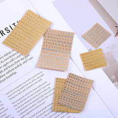 12 Sheets 3D Small Letter Stickers, 0.11-0.13 Inch Mini Alphabet