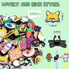 100PCS Pencil Toppers,Cute Pencil Charms for Students Bulk School Teacher Suppli