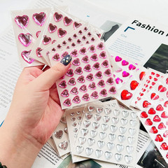 516-Piece Heart Rhinestone Sticker Kit for Crafts and Jewelry