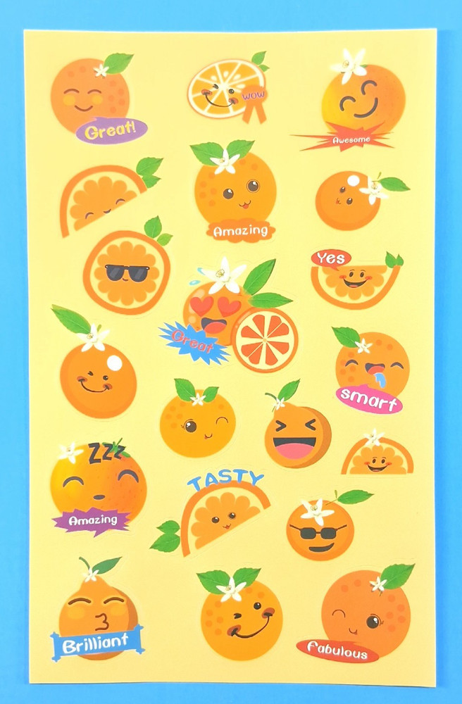 Orange Scented Scratch & Sniff Sticker Sheet