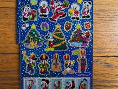 Rare VTG Sandylion prisma Christmas Mickey Minnie Mouse Gang 3.5×5”