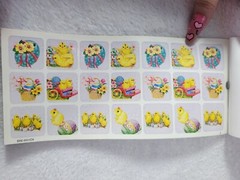 164 DM Value Pack Easter Colorful Vintage Egg Peep Stickers Booklet