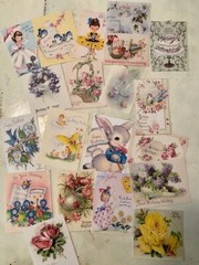 Birthday Die Cuts/Gift Tags Card Making~Vintage Style-Journal Supply-40 Pieces