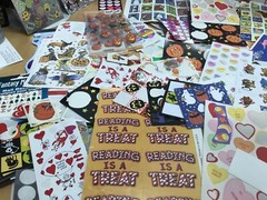 Vtg 80’s Sticker Lot 500+ Hallmark AGC Sandy lion Holiday Lot 3 Halloween Puffy
