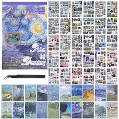 Vintage Scrapbook Stickers, 50 Sheets Aesthetic Oil Painting