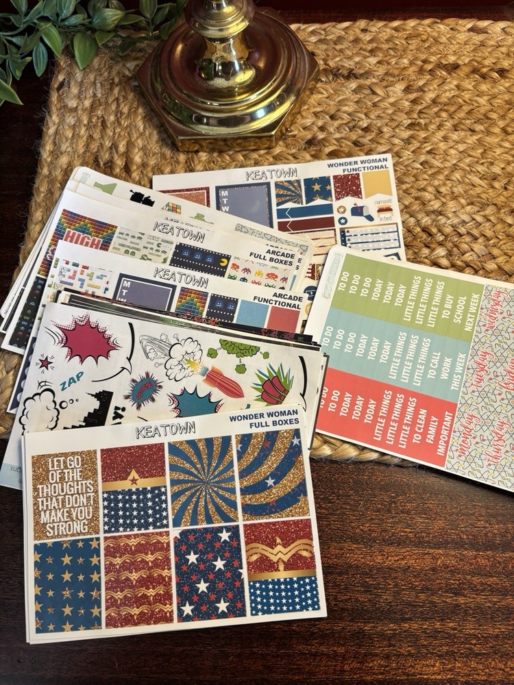 Lot of Gamer Sci-Fi HP Planner Stickers “Nerd” Theme Full EC size Brand New