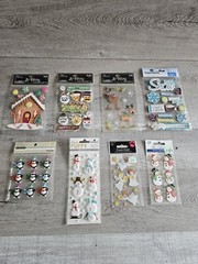 Sticker Lot Christmas Scrapbooking 3D Stickers Holiday Winter RARE Jolee’s #139