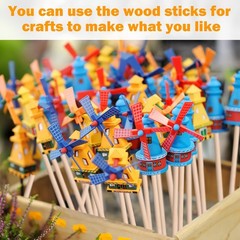 200 Pcs Dowel Rods Wood Sticks Dowel Rods Round Unfinished Wood Sticks for Cr…