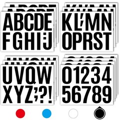 Seloom 13 Sheets Alphabet Stickers,4 Inch Large Vinyl Letter 4 inch, Black