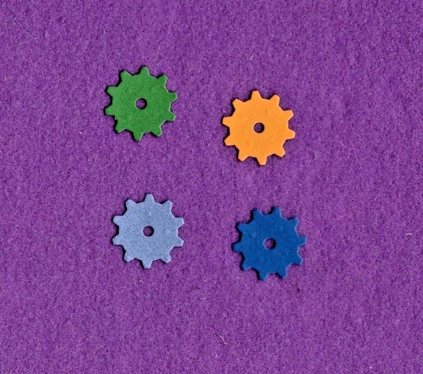 GEARS # 5 machine clock die cuts scrapbook cards