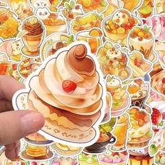 30Pcs Random Cute Yummy Food Stickers Set Snack Stickers