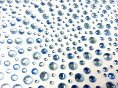 CraftbuddyUS 325 x 2,3,4,5mm BABY BLUE Self Adhesive Gems