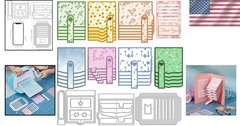 Versatile 8 Piece Metal Die Set: Perfect for Creative Card Making & Journals