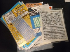 Lot of 35 Transfer Various Font Style & Size Letters
