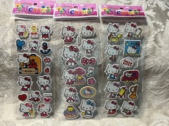 Retro Vintage Look Hello Kitty 3D Puffy Stickers 3 sets (#11)