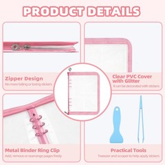 Mlife Sticker Organizer Binder Sticker Storage Organizer Reusable Sticker Book C
