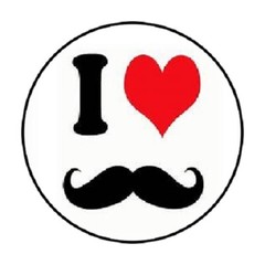 48 I LOVE MUSTACHE. ENVELOPE SEALS LABELS STICKERS 1.2″ ROUND