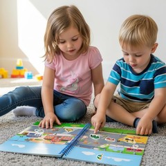 Waterproof Reusable Jelly Sticker Books for Toddlers 2-6 | Activity Travel Toys,