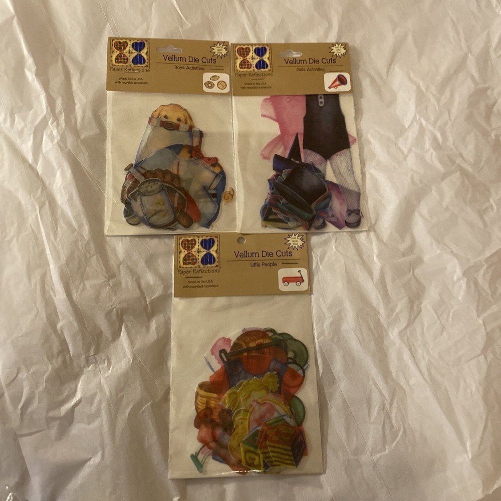 Paper Reflections Vellum Die Cuts Scrapbooking Decorations Lot Of 3 BRAND NEW