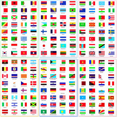384 Pieces World Flag Stickers Assorted Country Flag Stickers Flags of The World