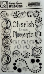 LESLIE’S DOT Rub-On Transfers (4.5”x7”)Moments•Cherish •Swirls•Laugh•Card Making