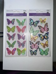 MultiCraft Butterfly Stickers With Foil Accents Multi Colored (2 Pack)