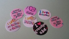 Pre Cut One Inch Images! I LOVE NANA GRANDPA GRANDMA Free Shipping in US
