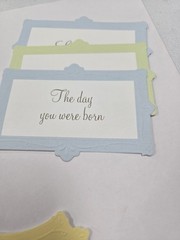 Creative Memories Set Of 11 Baby Title Scrapbook Die Cuts Blue Yellow Green