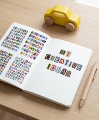 954Pcs 1-inch Waterproof Vintage Letter Stickers for Scrapbooking Supplies, Alph