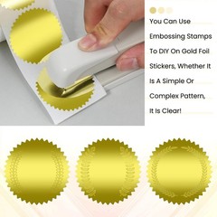 300 Pcs 2 Inch Gold Foil Seal Stickers for Certificates Book Invitation Notary